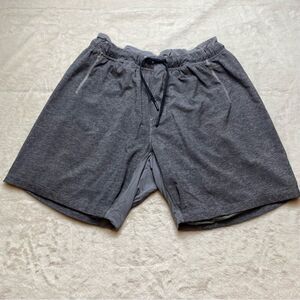 Lululemon Gray Pull On Elastic Waist Lined Shorts